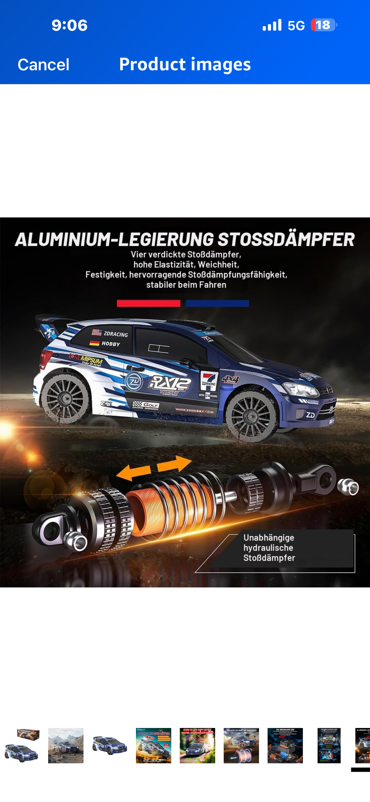 ZD Racing RX-12 1/12 Scale RC Rally 4WD Brushless ARR
