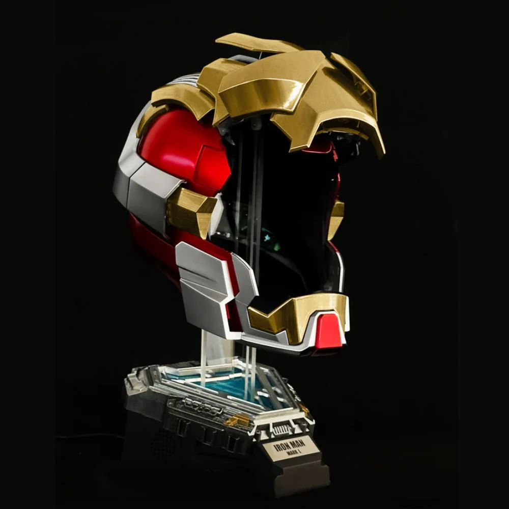 Iron Man Helmet MK17 1/1 Wearable English Voice-controlled Mask (Gold)