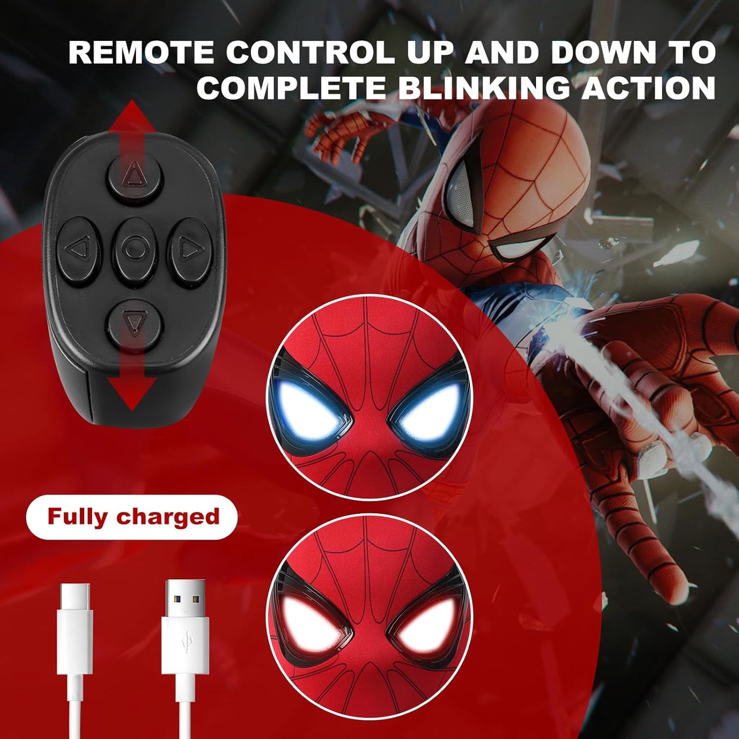 Superhero Spider Mask ~ remote control