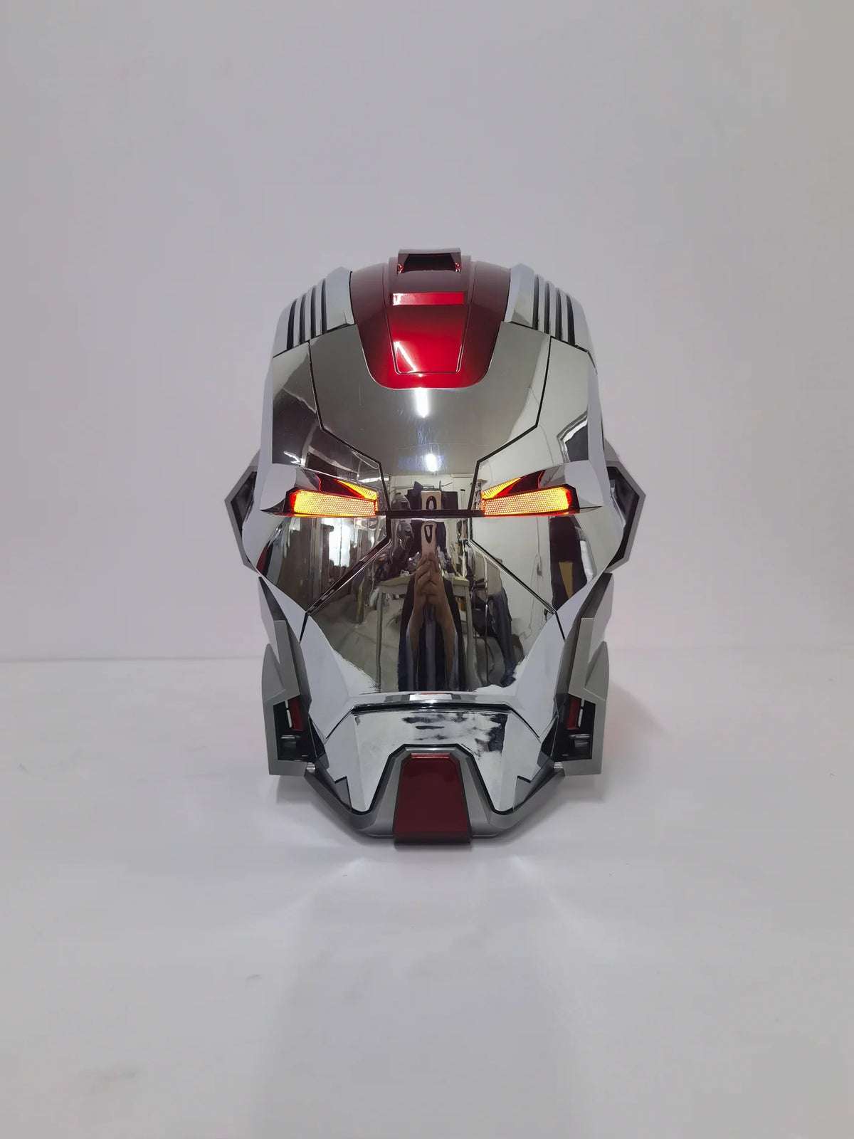 Iron Man Helmet MK17 1/1 Wearable English Voice-controlled Mask (Silver)
