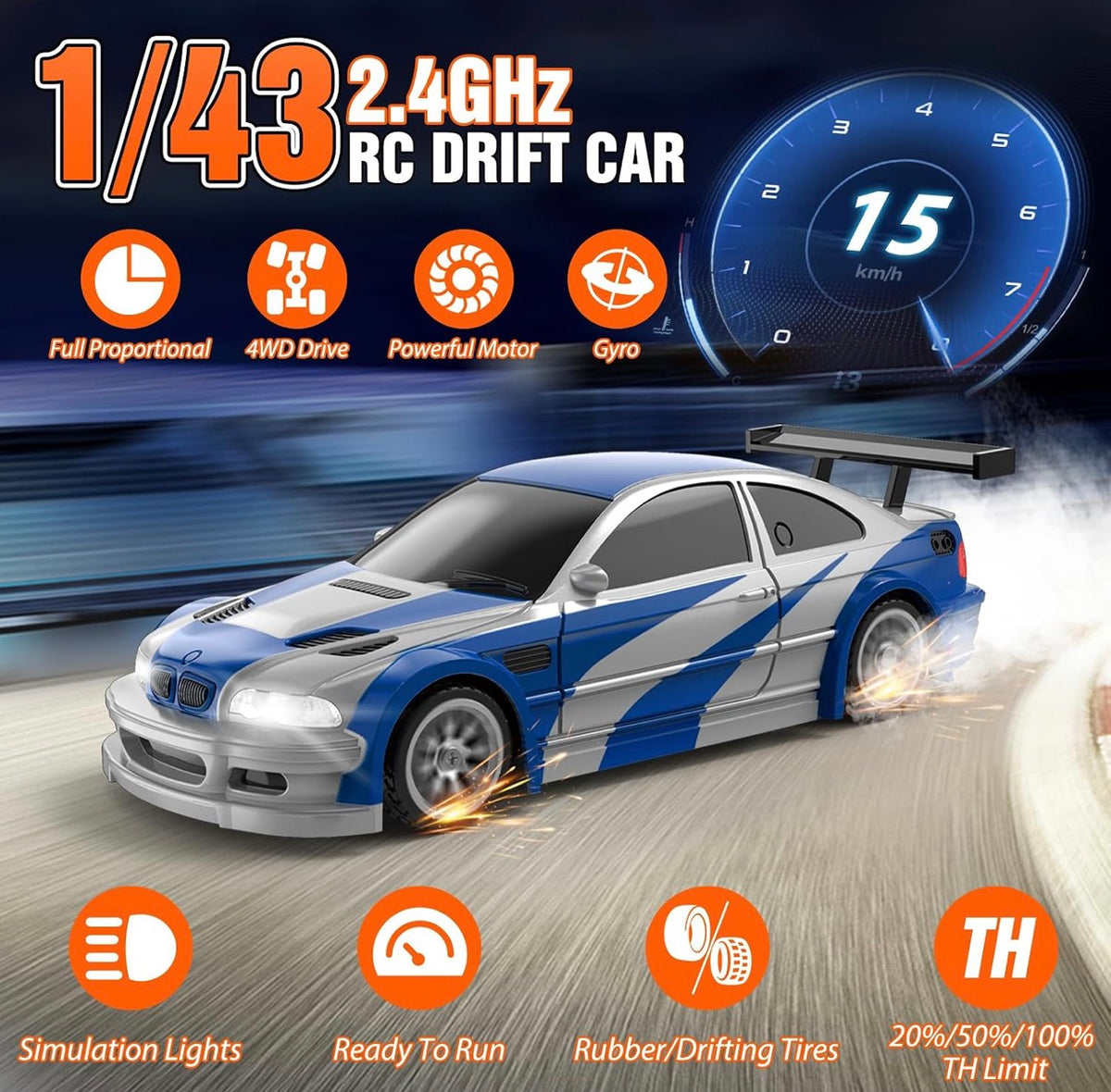 JIABAILE 1/43 Mini Drift Car