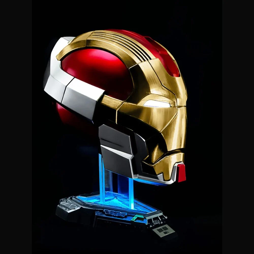 Iron Man Helmet MK17 1/1 Wearable English Voice-controlled Mask (Gold)